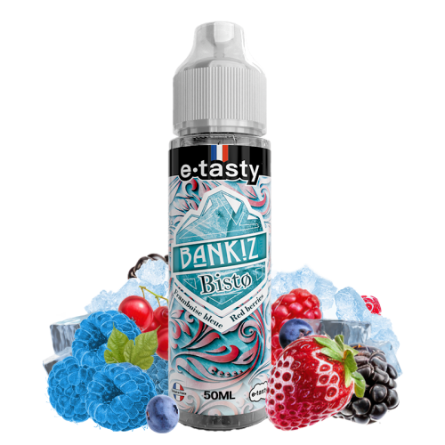 Bisto – Bankiz, e-liquide 50 ml framboise bleue, fruits rouges & fraîcheur douce