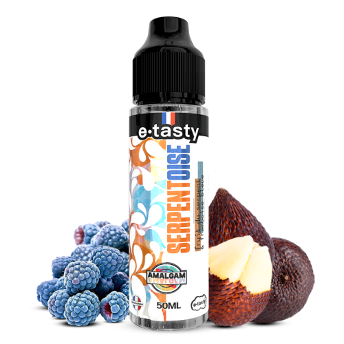 alt="Serpentoise 50 ml – e-liquide fruit du serpent et framboise bleue – Amalgam"