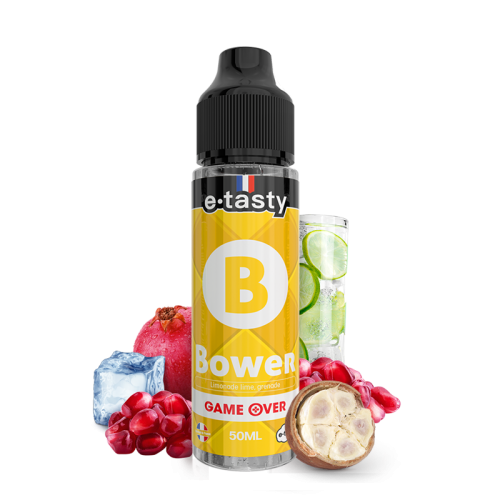 Bower – Gameover, e-liquide 50 ml limonade lime, grenade, cupuaçu & fraîcheur