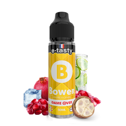 Bower – Gameover, e-liquide 50 ml limonade lime, grenade, cupuaçu & fraîcheur