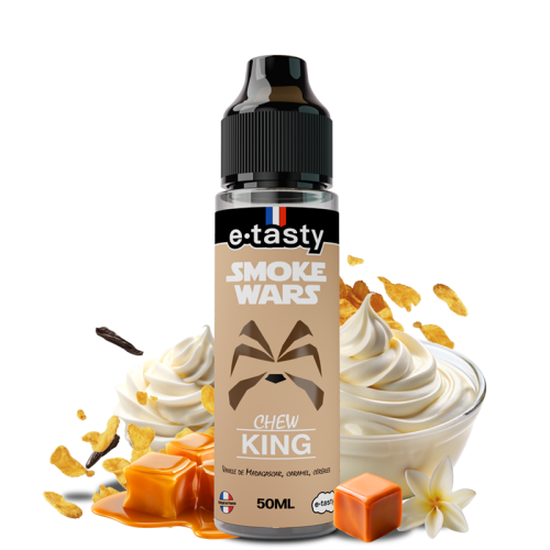 Chew King – Smokewars, e-liquide 50 ml vanille de Madagascar, caramel & céréales