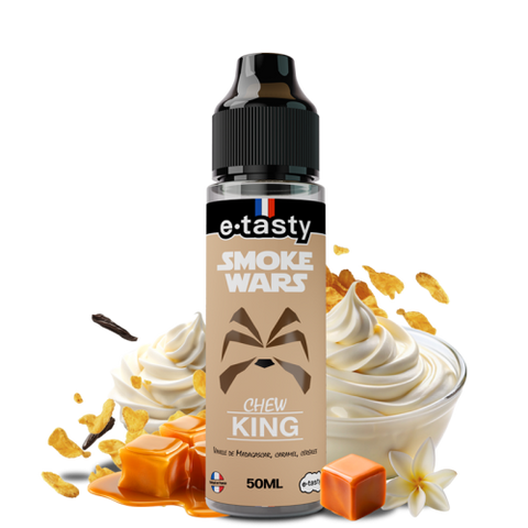 Chew King – Smokewars, e-liquide 50 ml vanille de Madagascar, caramel & céréales