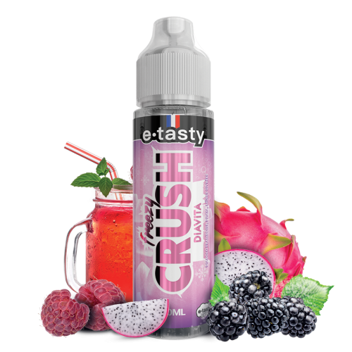 Diavita – Freezy Crush, e-liquide 50 ml diabolo framboise, pitaya & mûres givrées