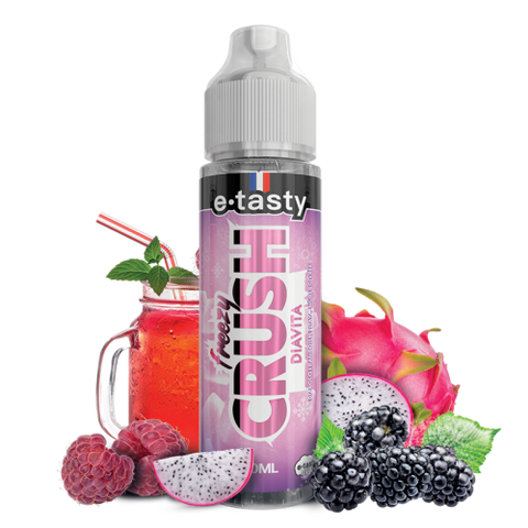 Diavita – Freezy Crush, e-liquide 50 ml diabolo framboise, pitaya & mûres givrées