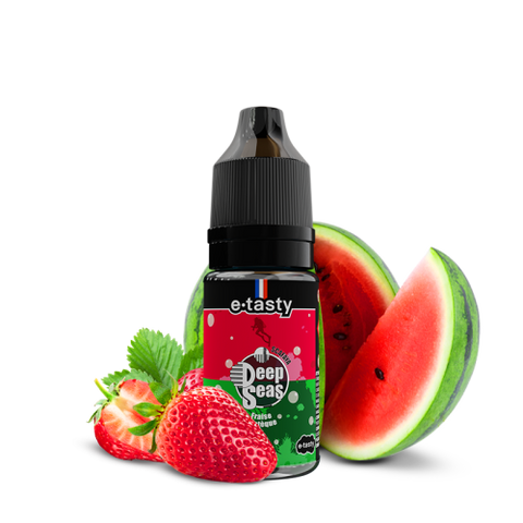 alt="E-liquide Deep Seas Scafaya 10 ml – saveurs fraise, pastèque, pitaya"