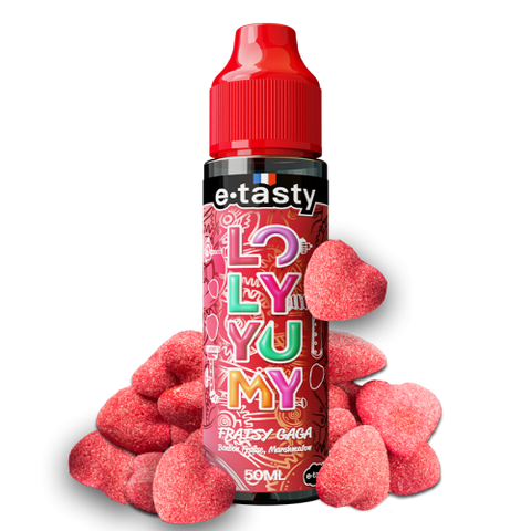 Fraisy Gaga – Loly Yumy, e-liquide 50 ml bonbon fraise & guimauve moelleuse