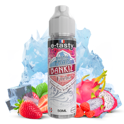 Freho Extra Frais – Bankiz, e-liquide 50 ml bonbon fraise & fruit du dragon ultra frais