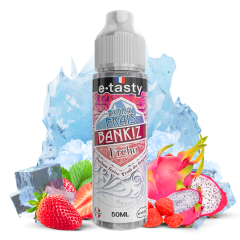 Freho Extra Frais – Bankiz, e-liquide 50 ml bonbon fraise & fruit du dragon ultra frais