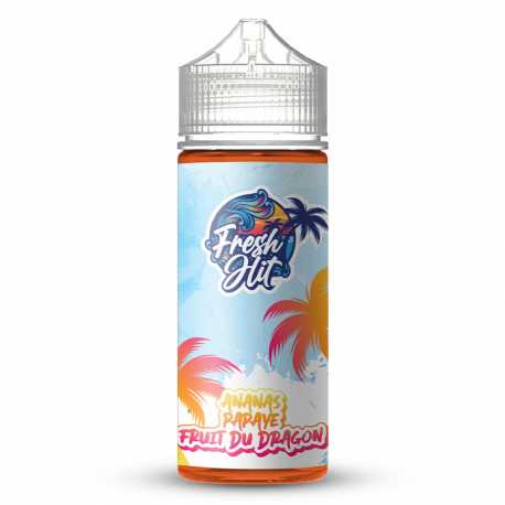 Fresh Hit – Ananas, papaye & fruit du dragon, e-liquide 100 ml fruité & extra frais