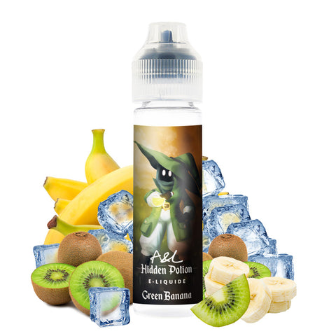 Green Banana – A&L, e-liquide 50 ml banane, kiwi & fraîcheur exotique