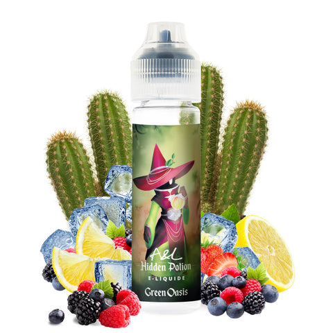 Green Oasis – A&L, e-liquide 50 ml cactus, fruits rouges, citron & fraîcheur intense