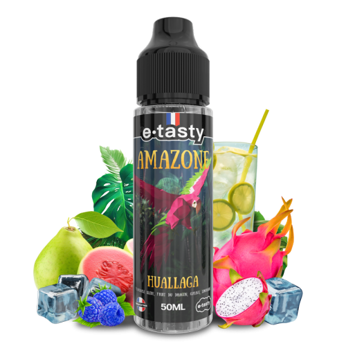Huallaga – Amazone, e-liquide 50 ml framboise bleue, pitaya, goyave & limonade mûre fraîche