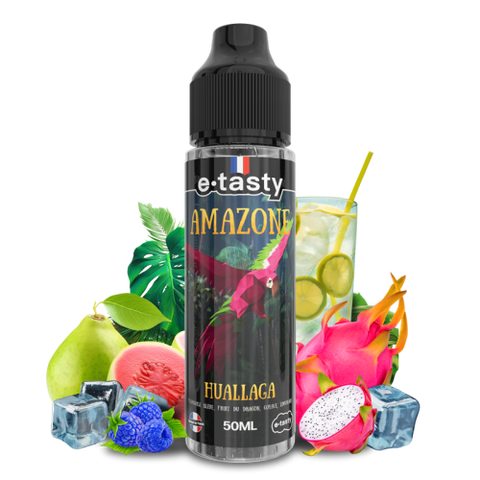 Huallaga – Amazone, e-liquide 50 ml framboise bleue, pitaya, goyave & limonade mûre fraîche