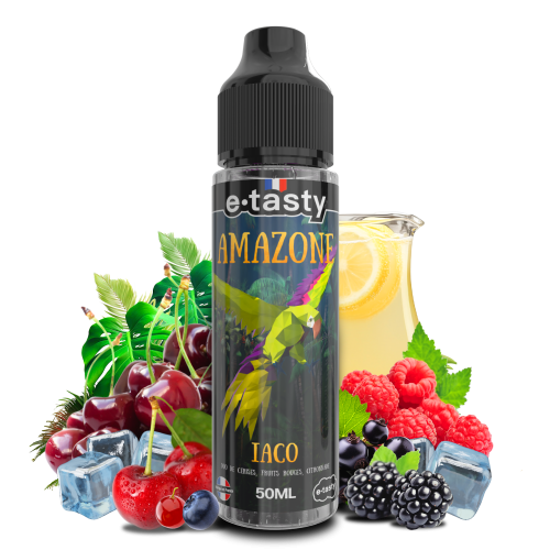 Iaco – Amazone, e-liquide 50 ml cerises, fruits rouges & citronnade fraîche