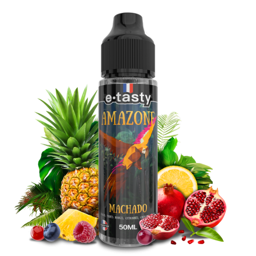 Machado – Amazone, e-liquide 50 ml ananas, fruits rouges & grenade fraîche