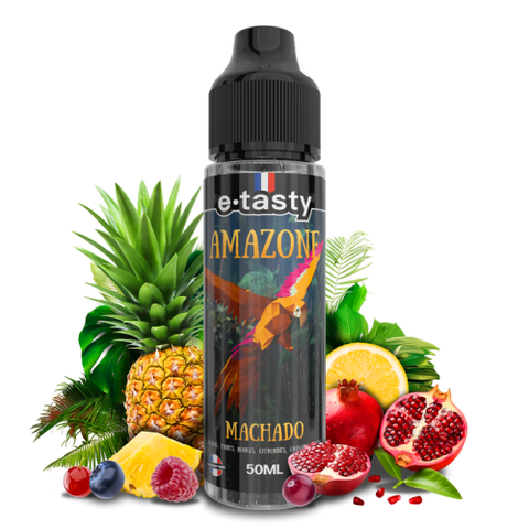Machado – Amazone, e-liquide 50 ml ananas, fruits rouges & grenade fraîche