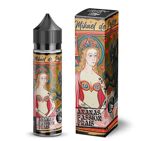 Mikael de Poissy – Tattoo Vape, e-liquide 50 ml ananas, fruit de la passion & fraîcheur intense