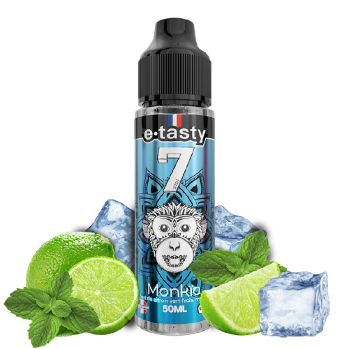 Monkïa – Sept, e-liquide 50 ml citron vert & menthe ultra fraîche
