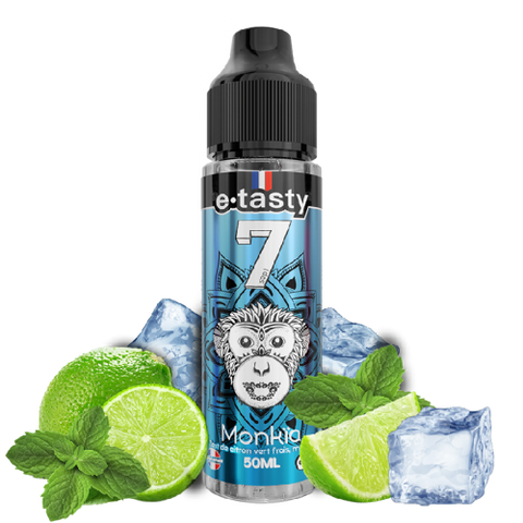 Monkïa – Sept, e-liquide 50 ml citron vert & menthe ultra fraîche