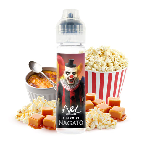 Nagato – A&L Ultimate, e-liquide 50 ml crème brûlée, pop-corn & caramel fondant