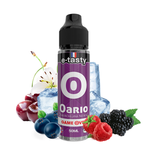 Oario – Gameover, e-liquide 50 ml fruits des bois, pitaya & fleur de lys fraîche