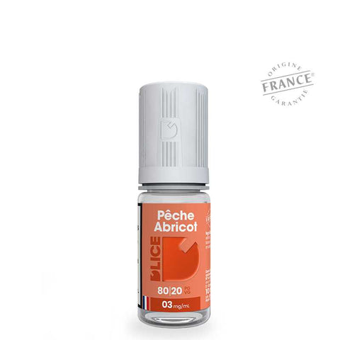 Pêche Abricot – D’Lice, e-liquide 50 ml pêche juteuse & abricot velouté