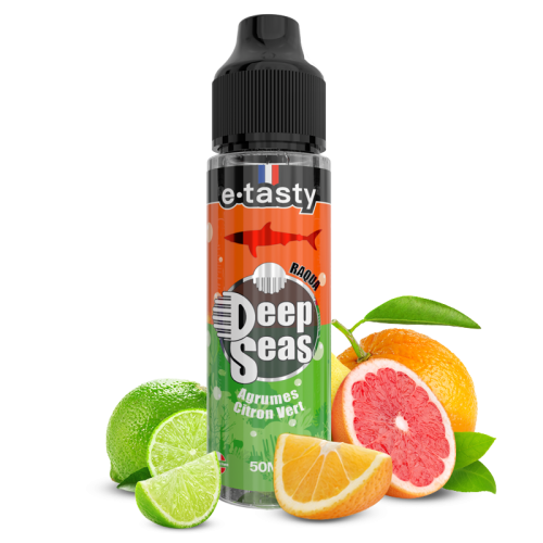 Raqua – Deep Seas, e-liquide 50 ml agrumes, citron vert & sensation pétillante