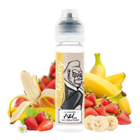 Sweety Monkey – A&L, e-liquide 50 ml banane & fraise douce