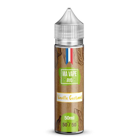 Vanille Custard – Ma Vape Bio, e-liquide 50 ml vanille crémeuse bio & onctueuse