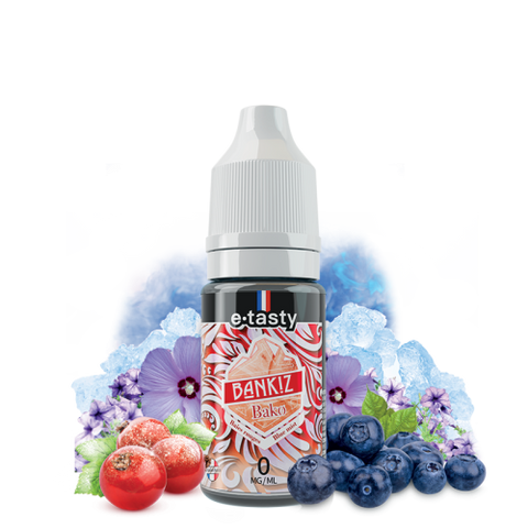 alt="BAKO Bankiz 10 ml – fruits rouges givrés, blue mist et violette"