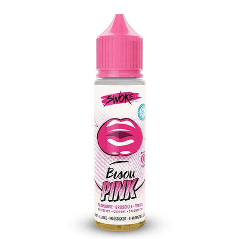 alt="Bisou Pink 50 ml – e-liquide framboise, groseille & fraise"