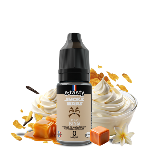 alt="Smokewars Chew King 10 ml – vanille de Madagascar, caramel, céréales"