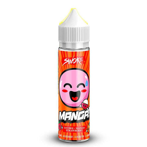 alt="Manga 50 ml – e-liquide litchi, fraise, mangue et bonbon"