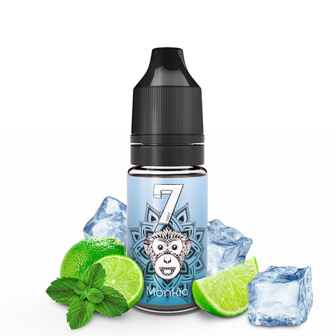 alt="E-liquide Monkïa Sept 10 ml – citron vert et menthe fraîche"