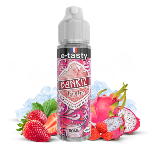 alt="E-liquide Bankiz Freho 50 ml – fraise fruit du dragon givré"
