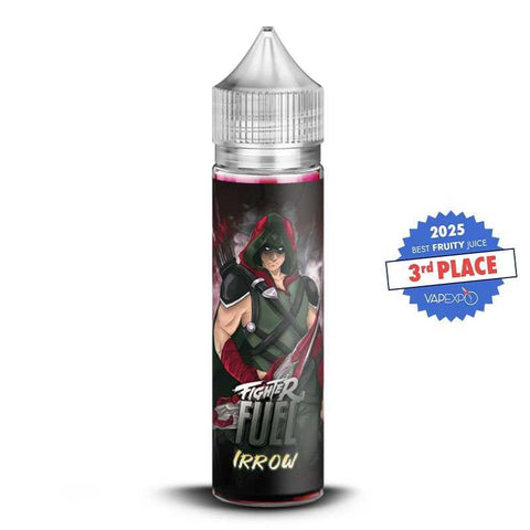 alt="Irrow Fighter Fuel 50 ml – e-liquide fraise barbe à papa marshmallow"