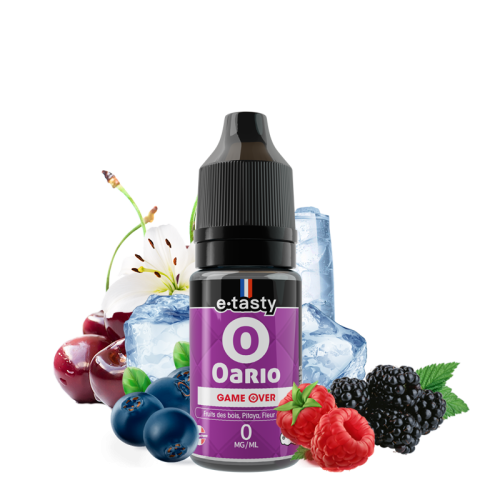 alt="Gameover Oario 10 ml – e-liquide fruits des bois, pitaya, fleur de lys, frais"