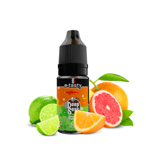 alt="Raqua 10 ml – e-liquide agrumes citron vert pétillant Deep Seas"