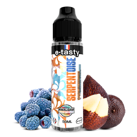alt="Serpentoise 50 ml – e-liquide fruit du serpent et framboise bleue – Amalgam"