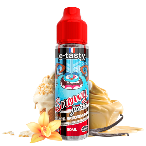 alt="Snowy Juice 50 ml – e-liquide crème anglaise, vanille bourbon & caramel"
