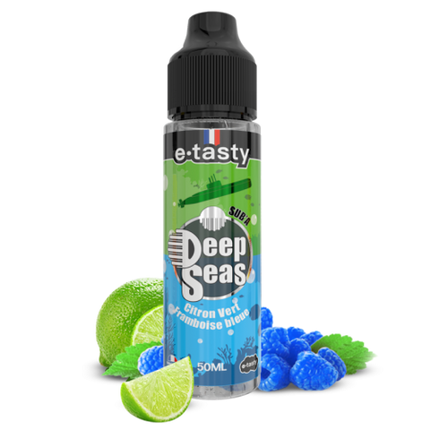 alt="Sub’a 10 ml – e-liquide framboise bleue, citron vert et cactus – Deep Seas"