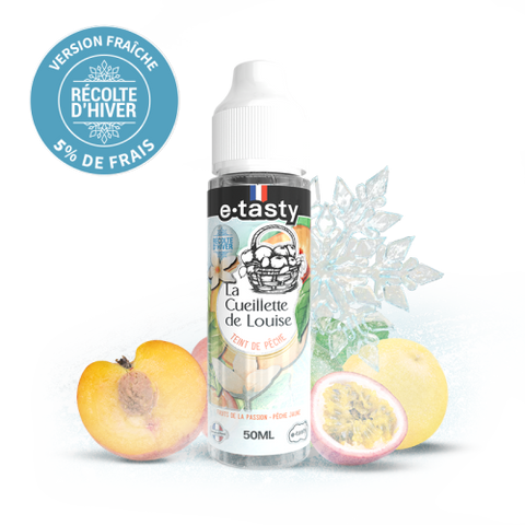 alt="Teint de Pêche 10 ml – e-liquide pêche jaune et fruit de la passion frais doux"