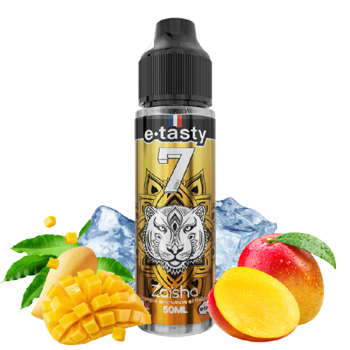 alt="Sept Zaïsha 10 ml – e-liquide mangue fraîche et onctueuse"