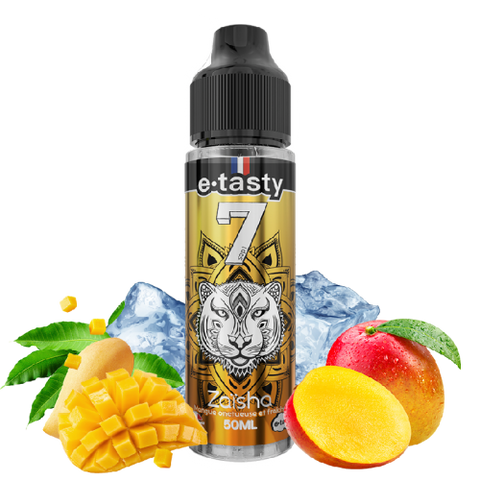 alt="Sept Zaïsha 10 ml – e-liquide mangue fraîche et onctueuse"